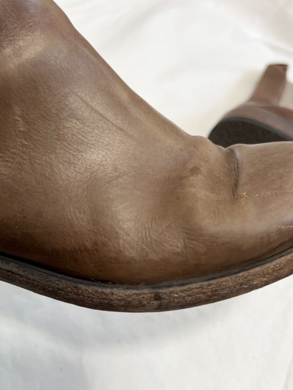 Brunello Cucinelli Chelsea Boots taupe brown leather IT 36 US 6 ankle booties - Picture 10 of 13